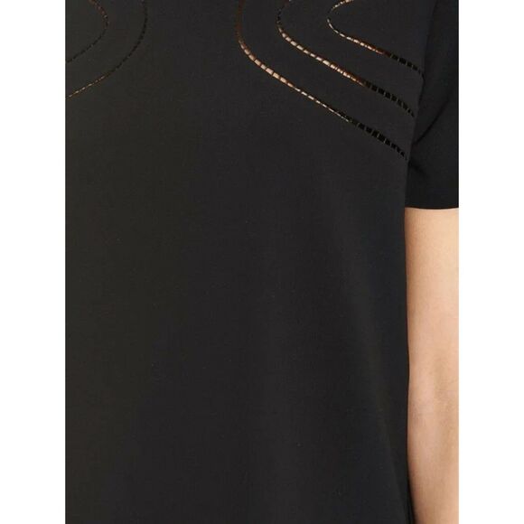 DVF Diane Von Furstenberg Cecilia Ladder Stitch Cutout Short Sleeve Shift Dress - Picture 3 of 12